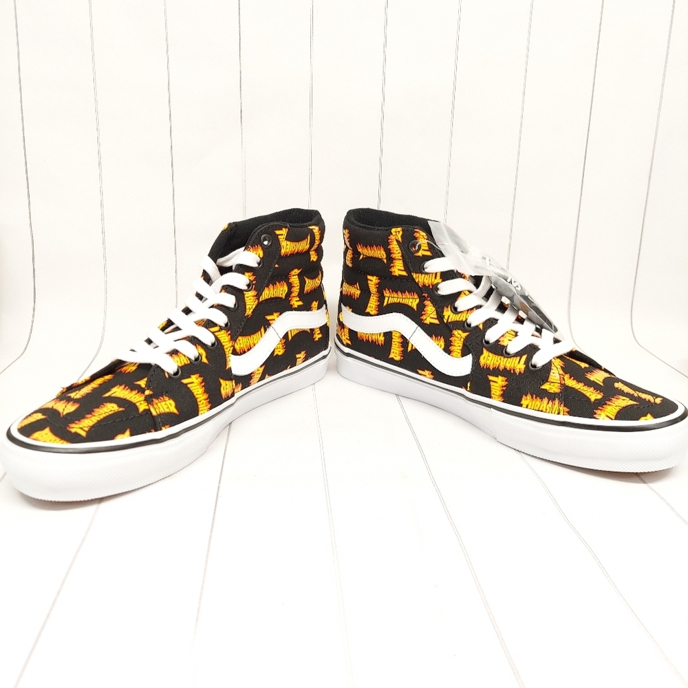 Vans Skate SK8-Hi Sneakers Thrasher Logo Shoes - Picture 5 of 12